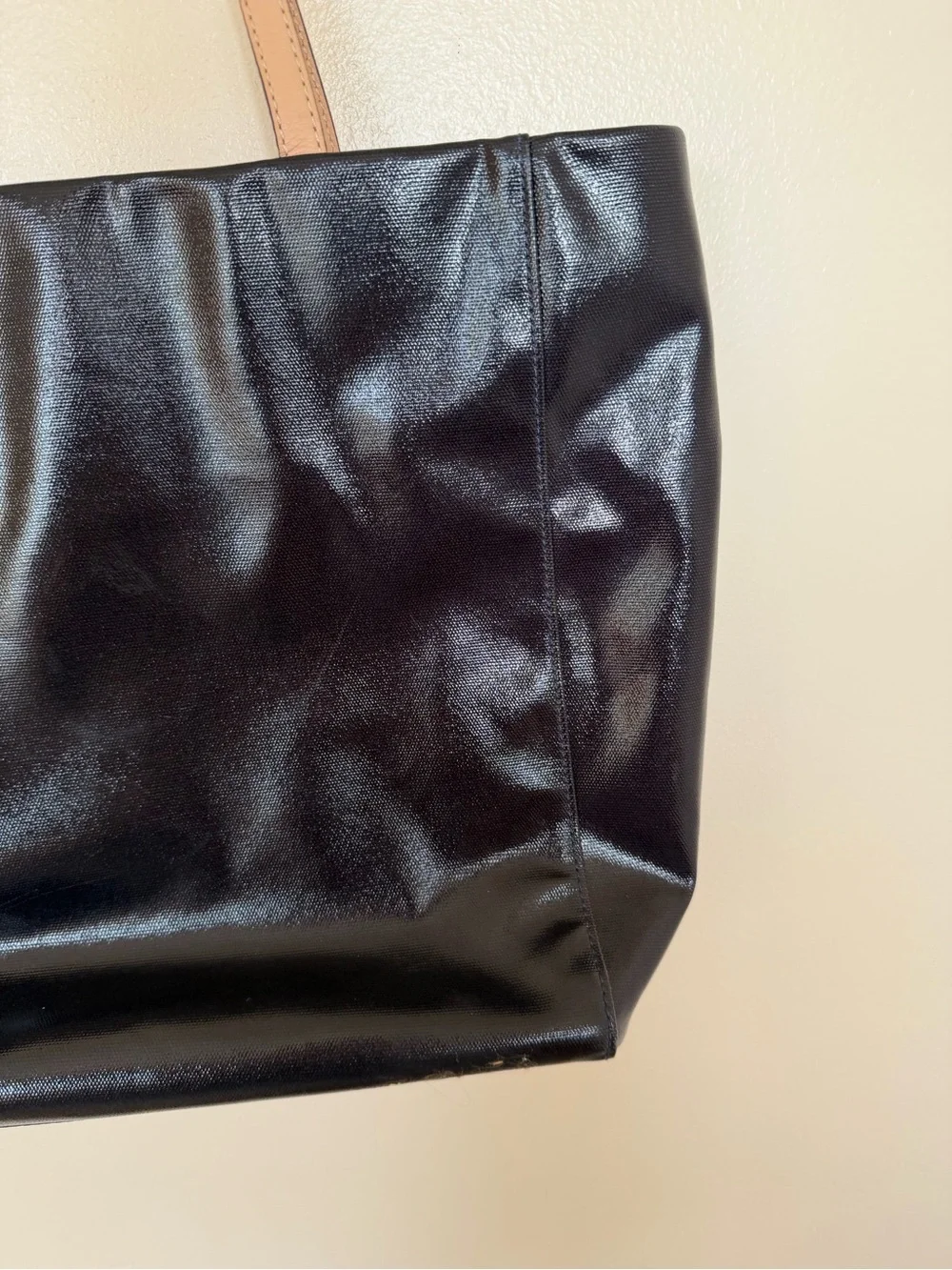 KATE SPADE NEW YORK KERRYN FULTON STREET PATENT LEATHER LARGE SHOPPERS TOTE